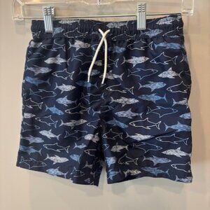 Janie and Jack Recycled Shark Swim Trunk - Size 8